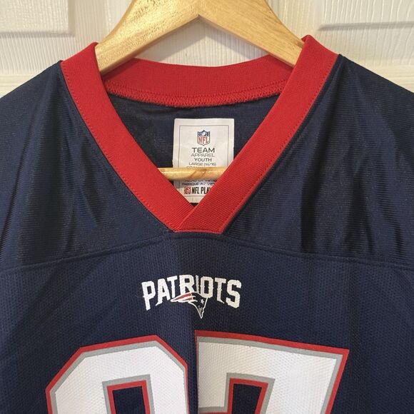 Youth L Rob Gronkowski #87 New England Patriots NFL Jersey Blue 14/16 Excellent - Picture 3 of 8
